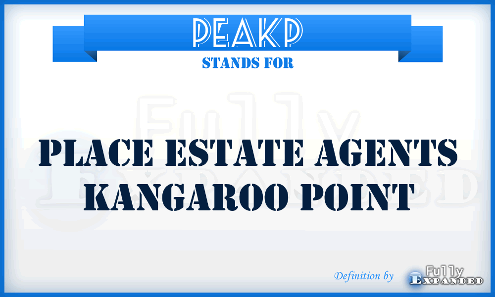 PEAKP - Place Estate Agents Kangaroo Point