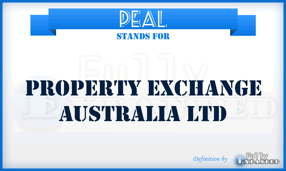 PEAL - Property Exchange Australia Ltd