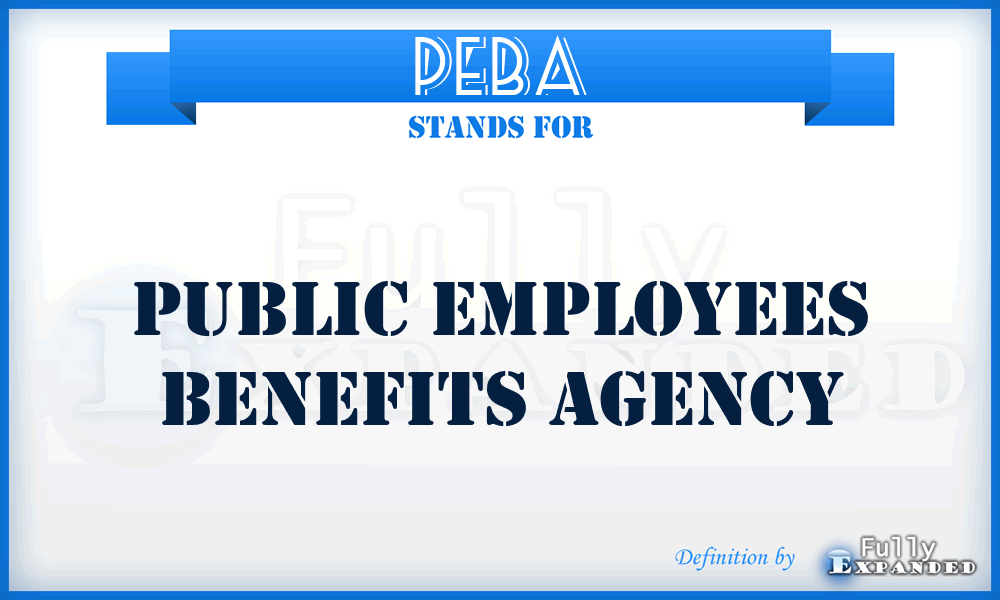 PEBA - Public Employees Benefits Agency