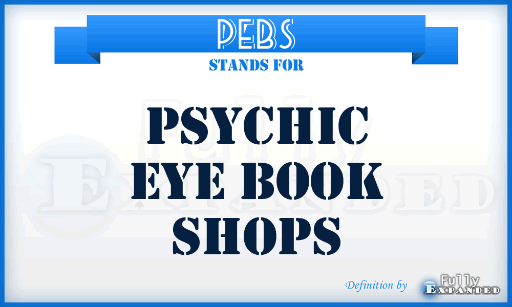 PEBS - Psychic Eye Book Shops