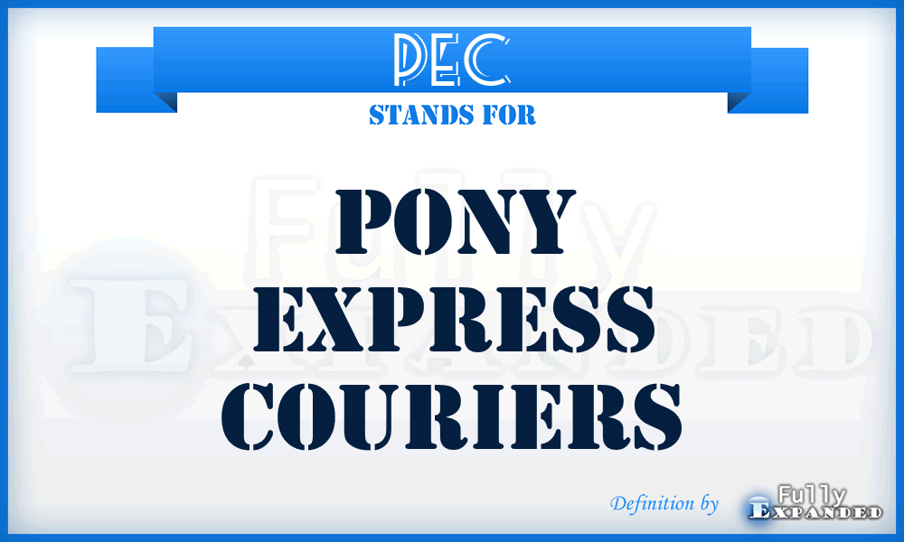 PEC - Pony Express Couriers