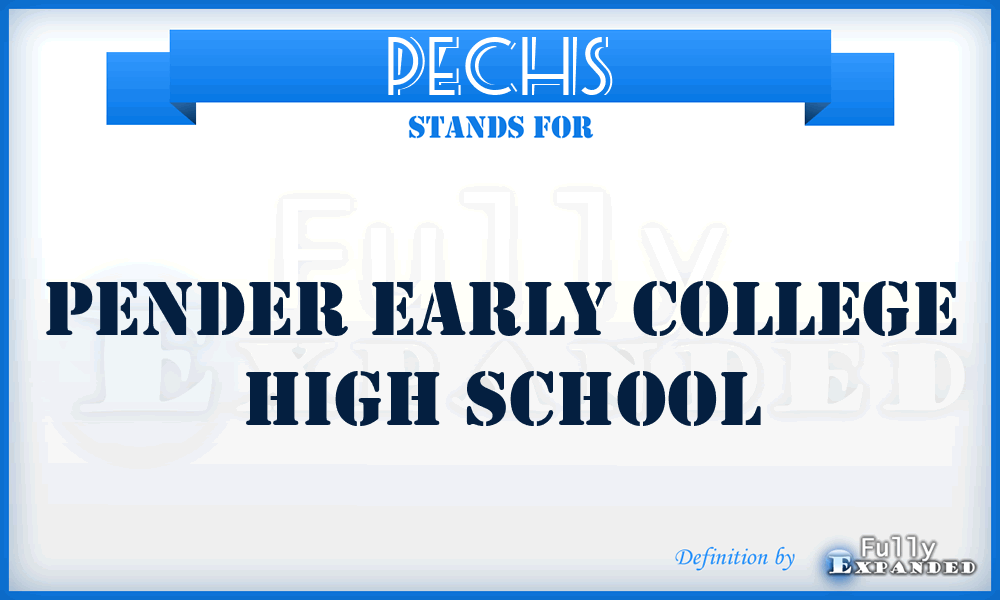 PECHS - Pender Early College High School