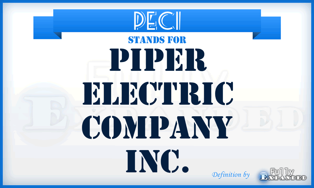 PECI - Piper Electric Company Inc.