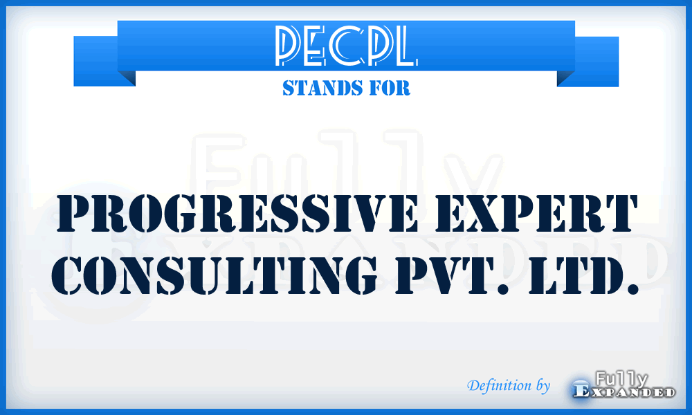 PECPL - Progressive Expert Consulting Pvt. Ltd.