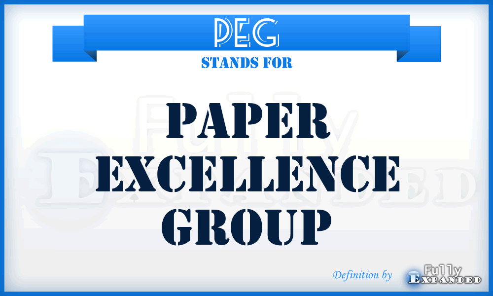 PEG - Paper Excellence Group
