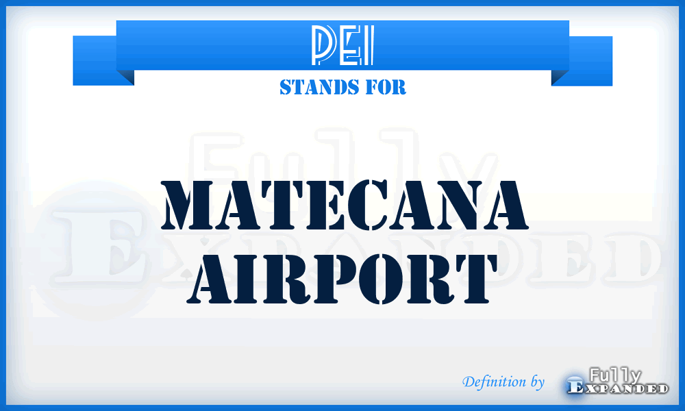 PEI - Matecana airport