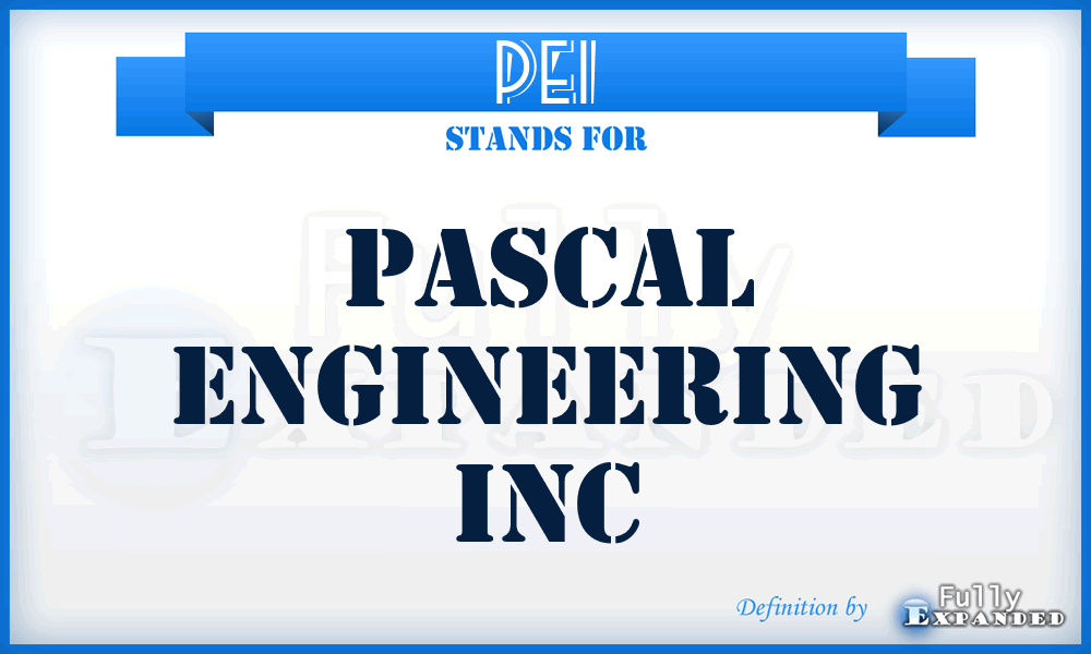 PEI - Pascal Engineering Inc