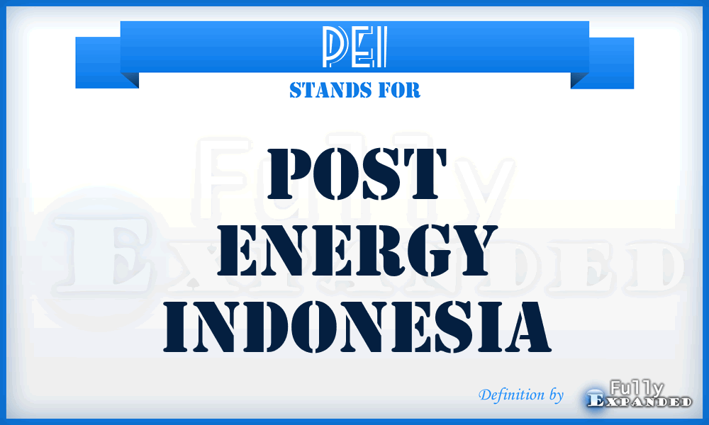 PEI - Post Energy Indonesia