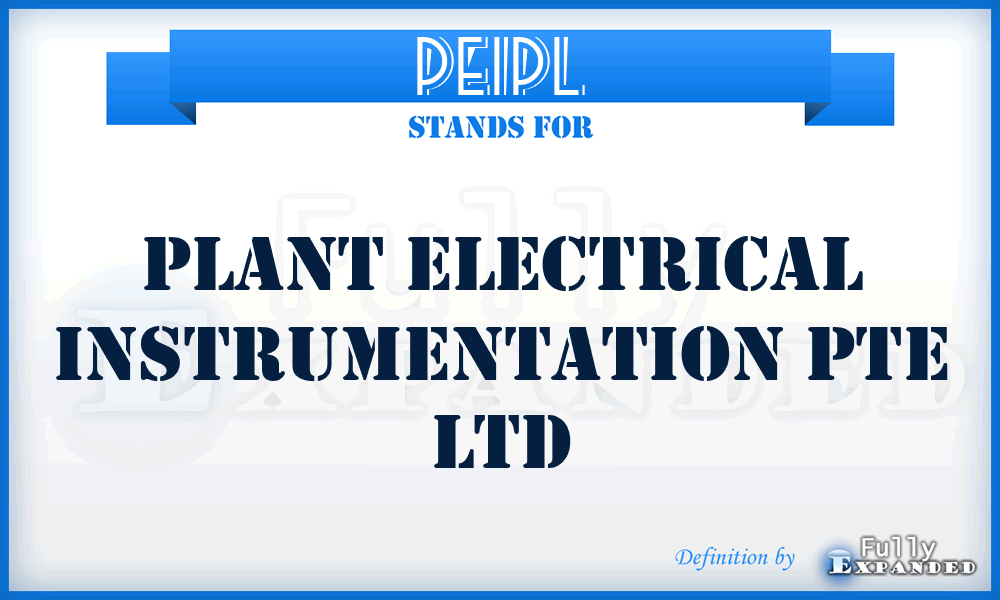 PEIPL - Plant Electrical Instrumentation Pte Ltd