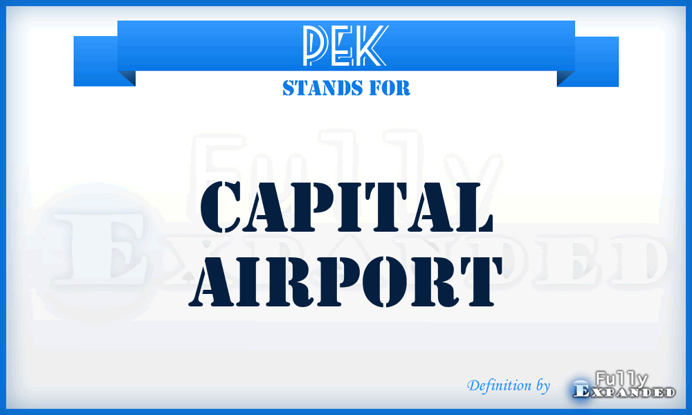 PEK - Capital airport