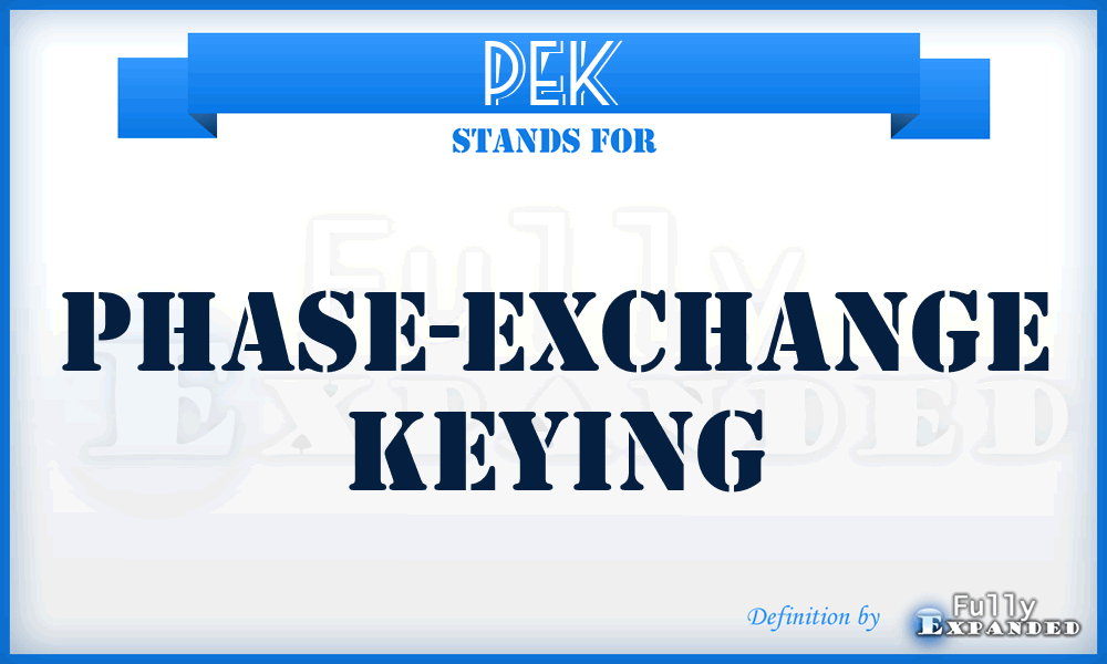 PEK - phase-exchange keying