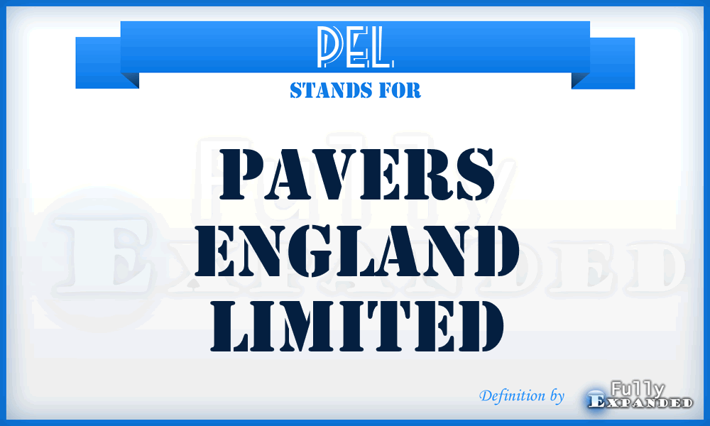 PEL - Pavers England Limited