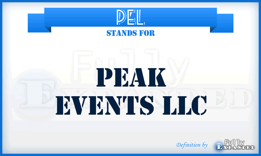 PEL - Peak Events LLC