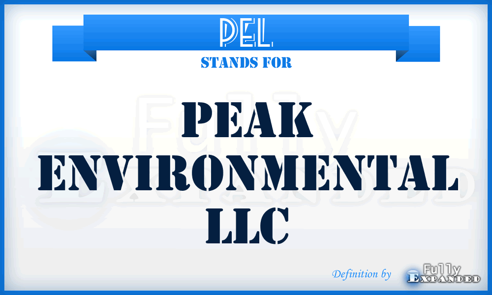 PEL - Peak Environmental LLC