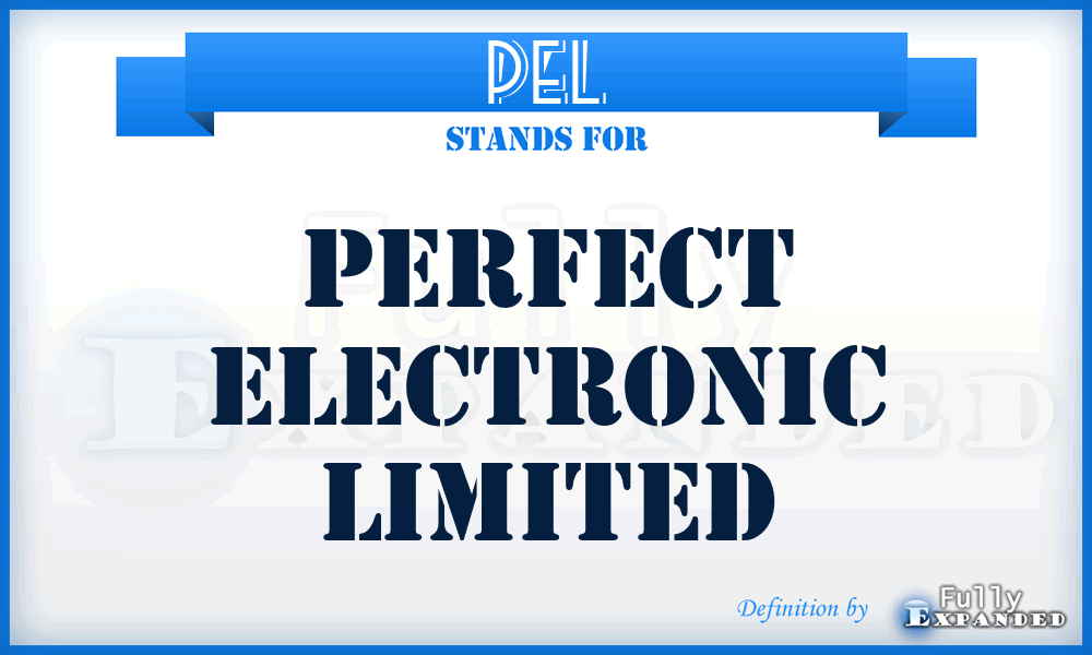 PEL - Perfect Electronic Limited