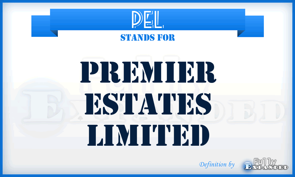 PEL - Premier Estates Limited