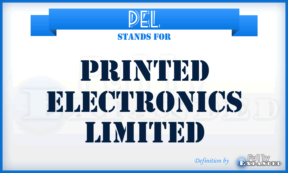 PEL - Printed Electronics Limited