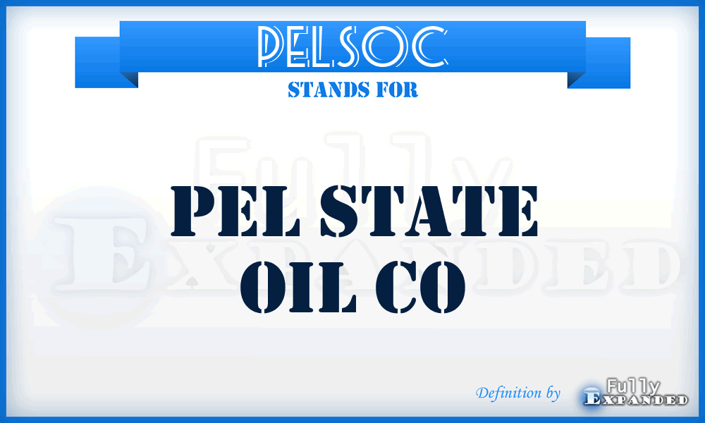 PELSOC - PEL State Oil Co