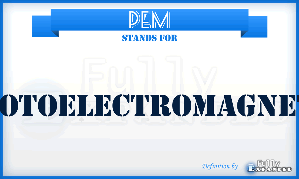 PEM - photoelectromagnetic