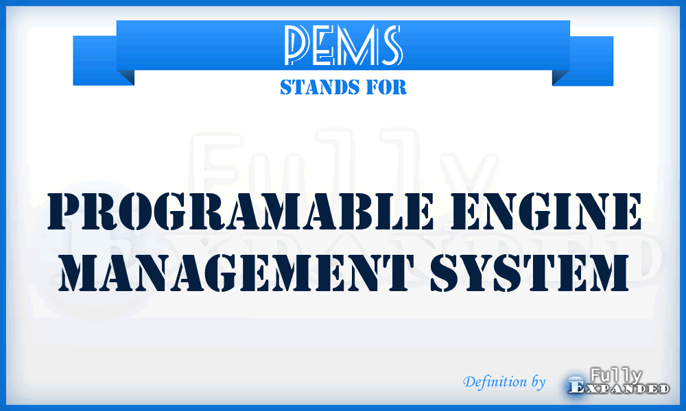 PEMS - Programable Engine Management System