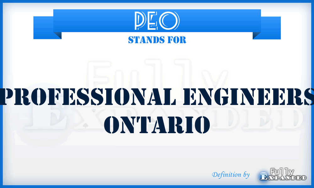 PEO - Professional Engineers Ontario