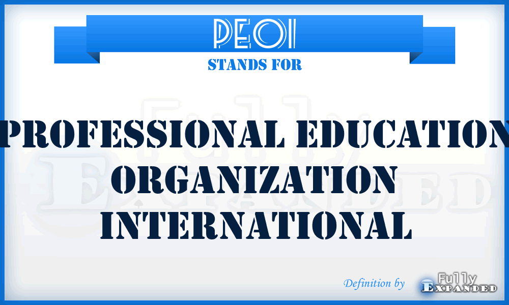 PEOI - Professional Education Organization International