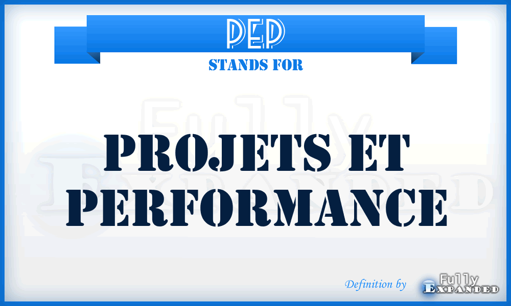 PEP - Projets Et Performance