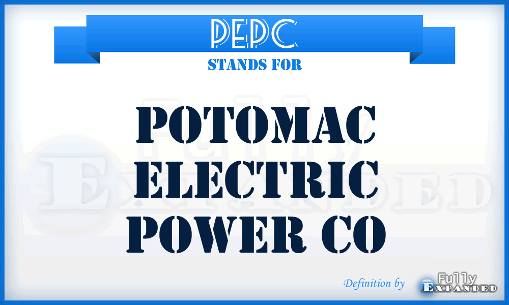 PEPC - Potomac Electric Power Co
