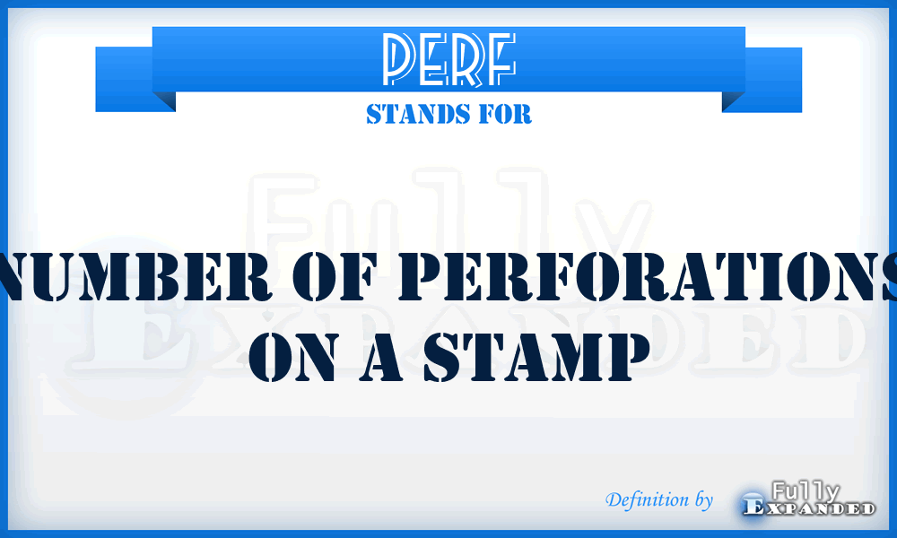 PERF - Number of perforations on a stamp