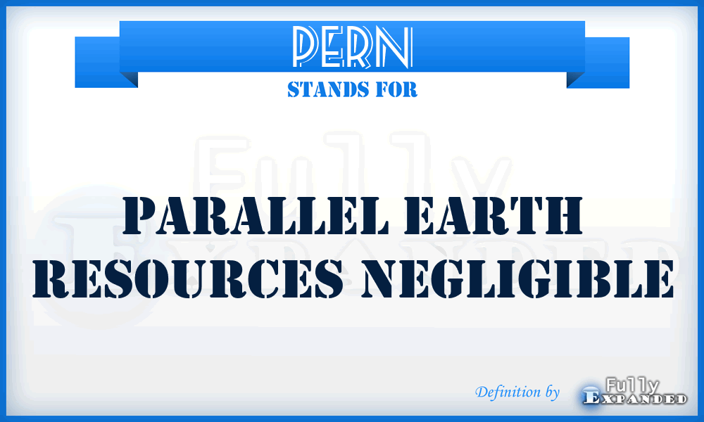 PERN - Parallel Earth Resources Negligible