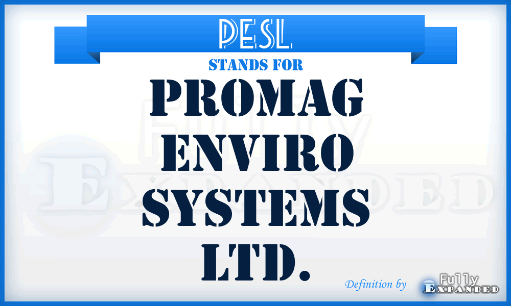 PESL - Promag Enviro Systems Ltd.