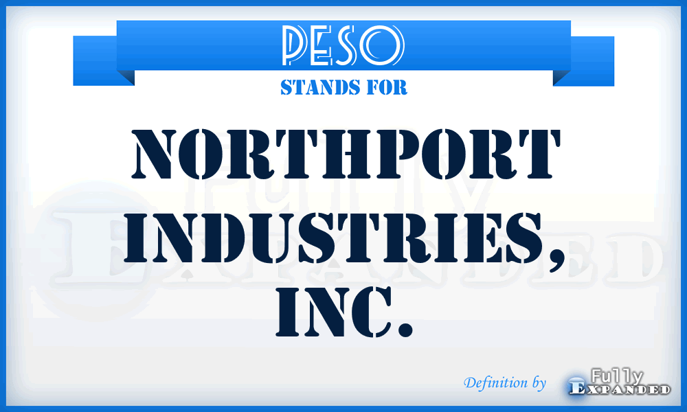 PESO - Northport Industries, Inc.