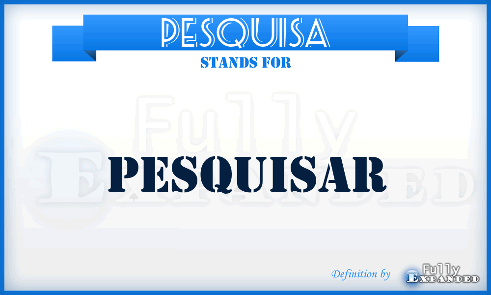 PESQUISA - Pesquisar