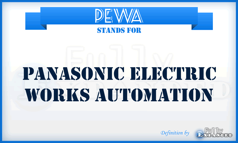 PEWA - Panasonic Electric Works Automation