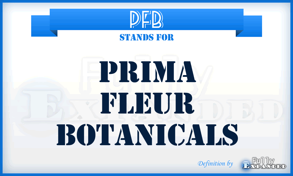 PFB - Prima Fleur Botanicals