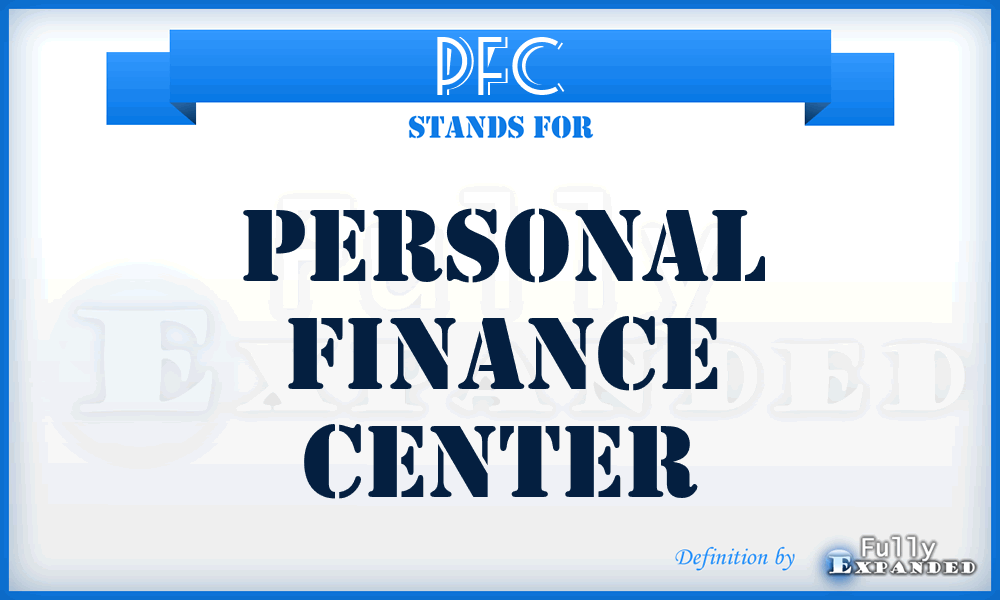 PFC - Personal Finance Center