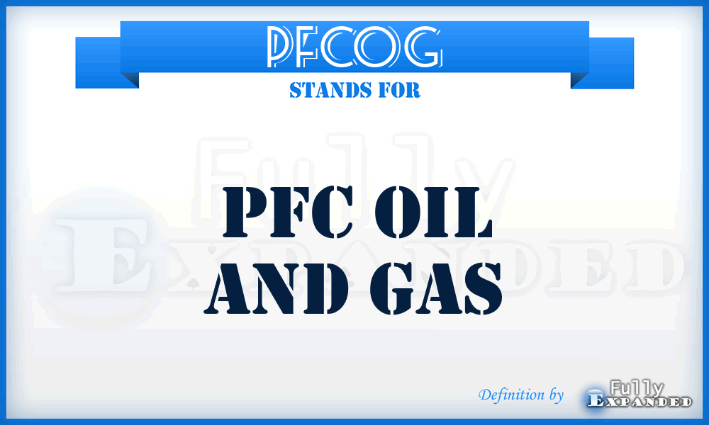 PFCOG - PFC Oil and Gas