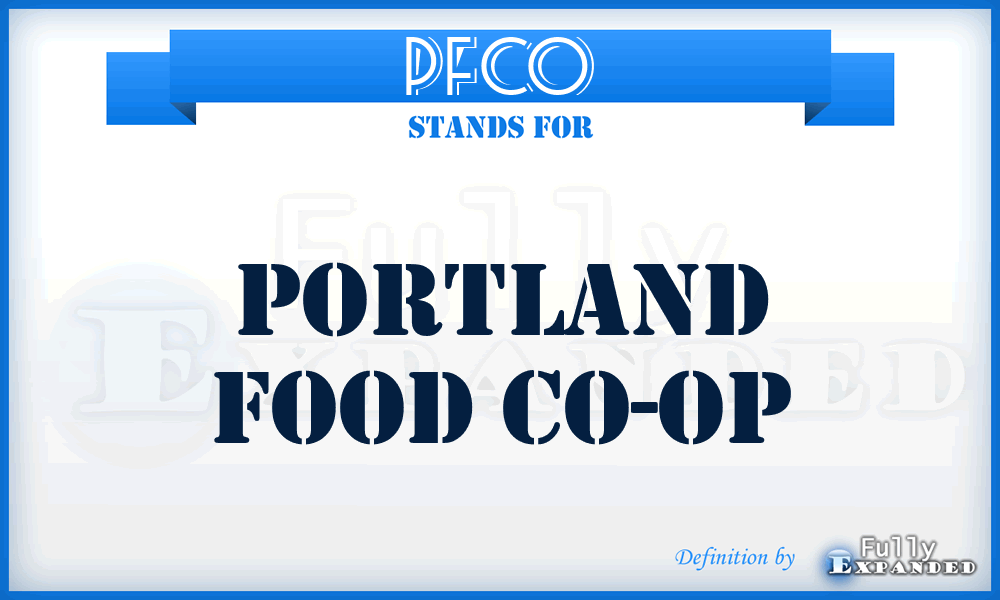 PFCO - Portland Food Co-Op