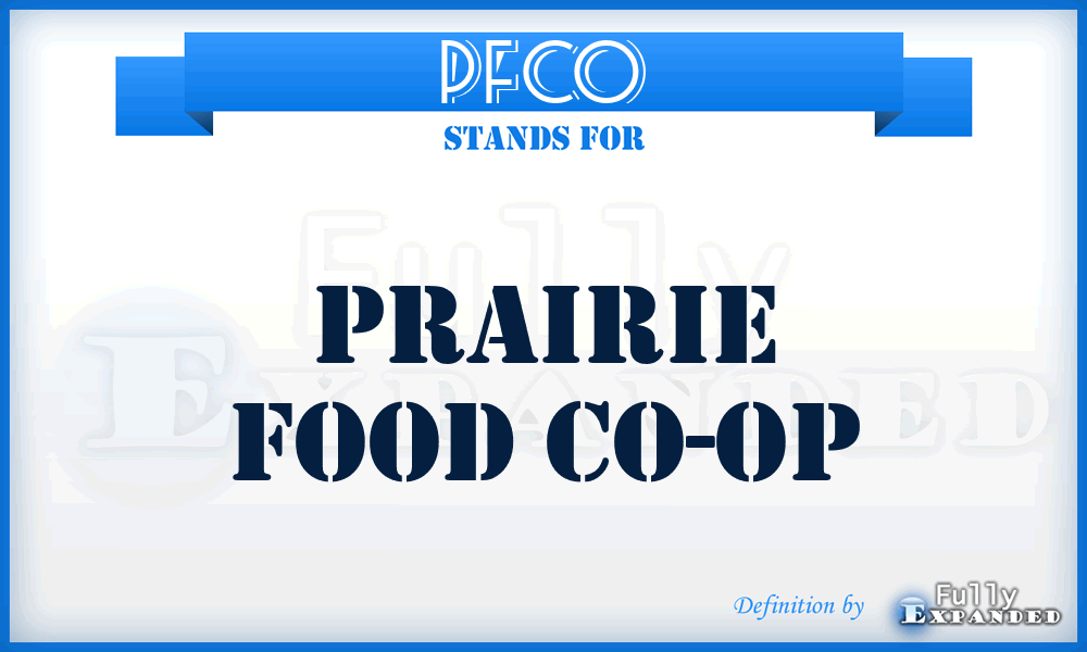 PFCO - Prairie Food Co-Op