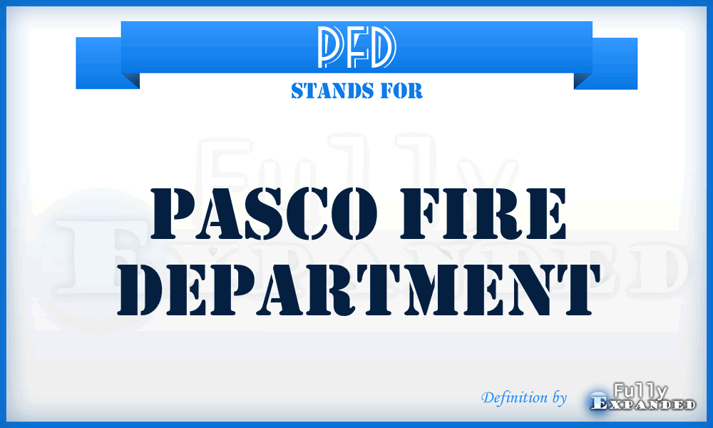 PFD - Pasco Fire Department