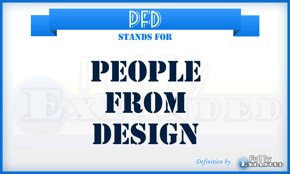 PFD - People From Design