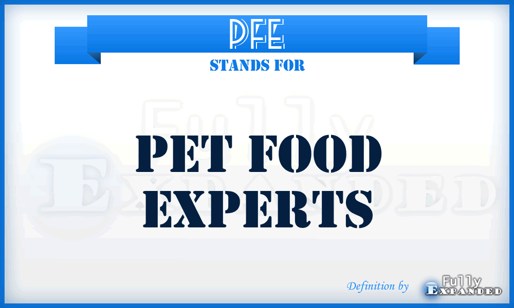 PFE - Pet Food Experts