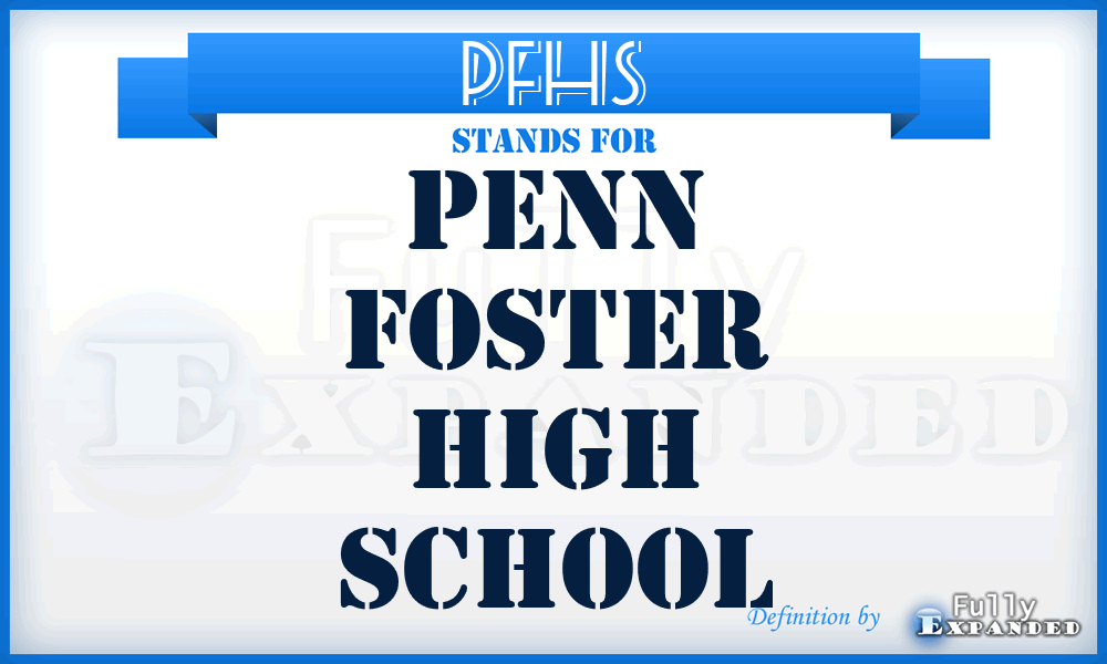 PFHS - Penn Foster High School