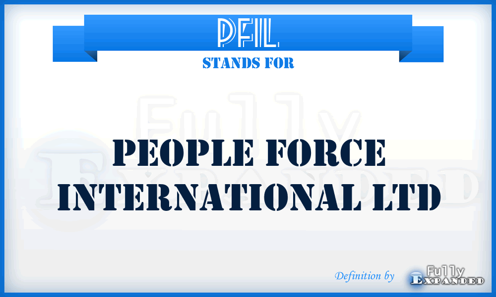 PFIL - People Force International Ltd