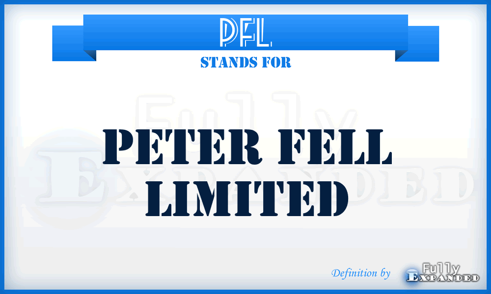 PFL - Peter Fell Limited