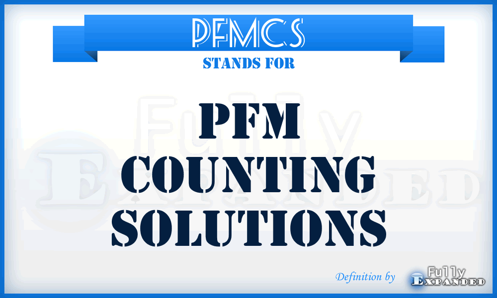 PFMCS - PFM Counting Solutions