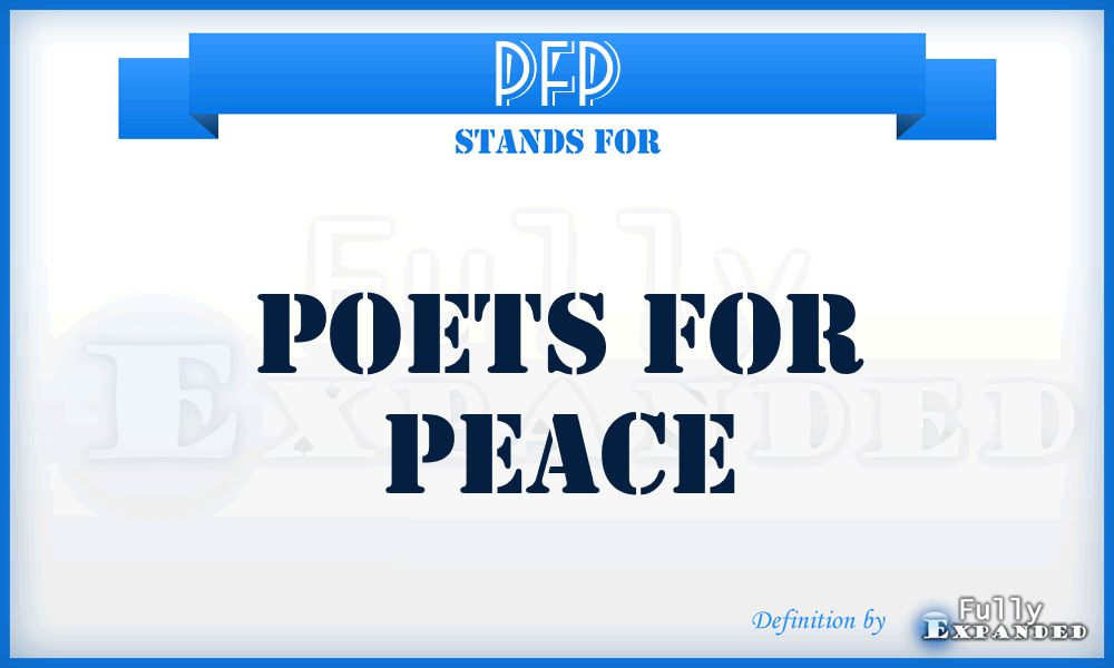 PFP - Poets For Peace