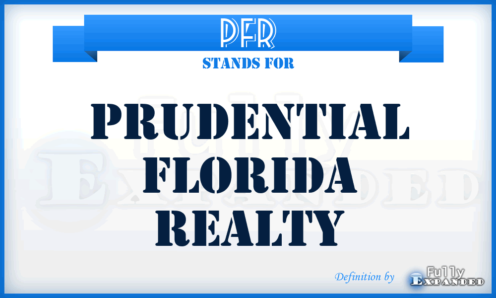 PFR - Prudential Florida Realty