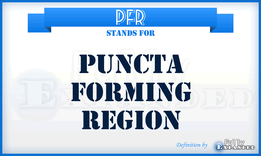 PFR - puncta forming region