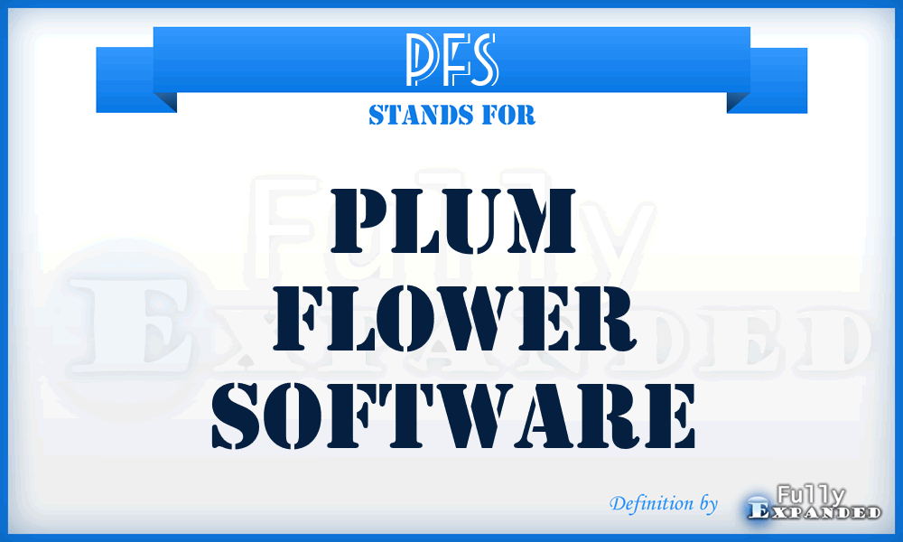 PFS - Plum Flower Software